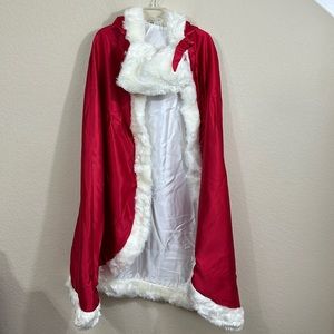NWOT Mrs. Clause Hooded Cape with Muff.